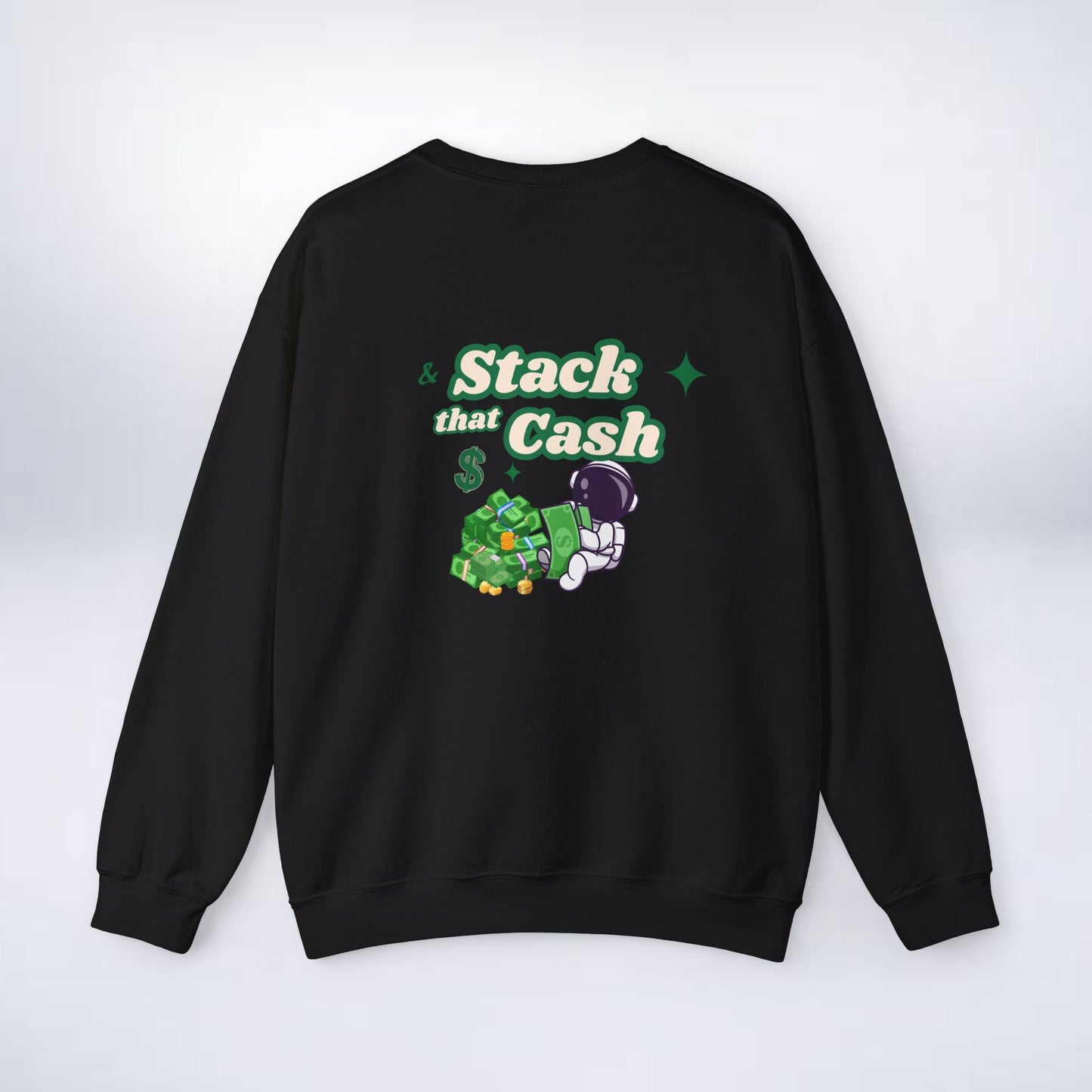 Unisex Stack The Cash Sweatshirt (Money stacks) Sleek Tee
