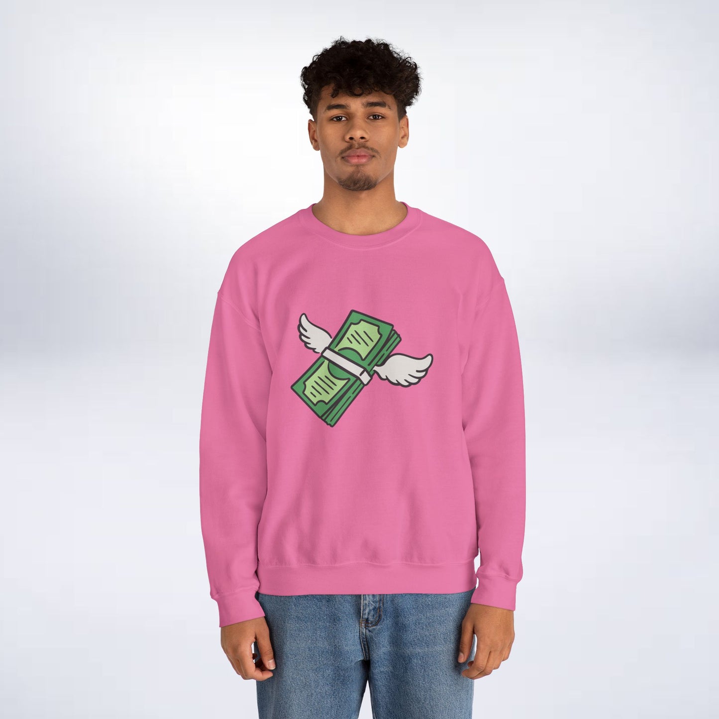 Unisex Stack The Cash Sweatshirt (Money stacks) Sleek Tee