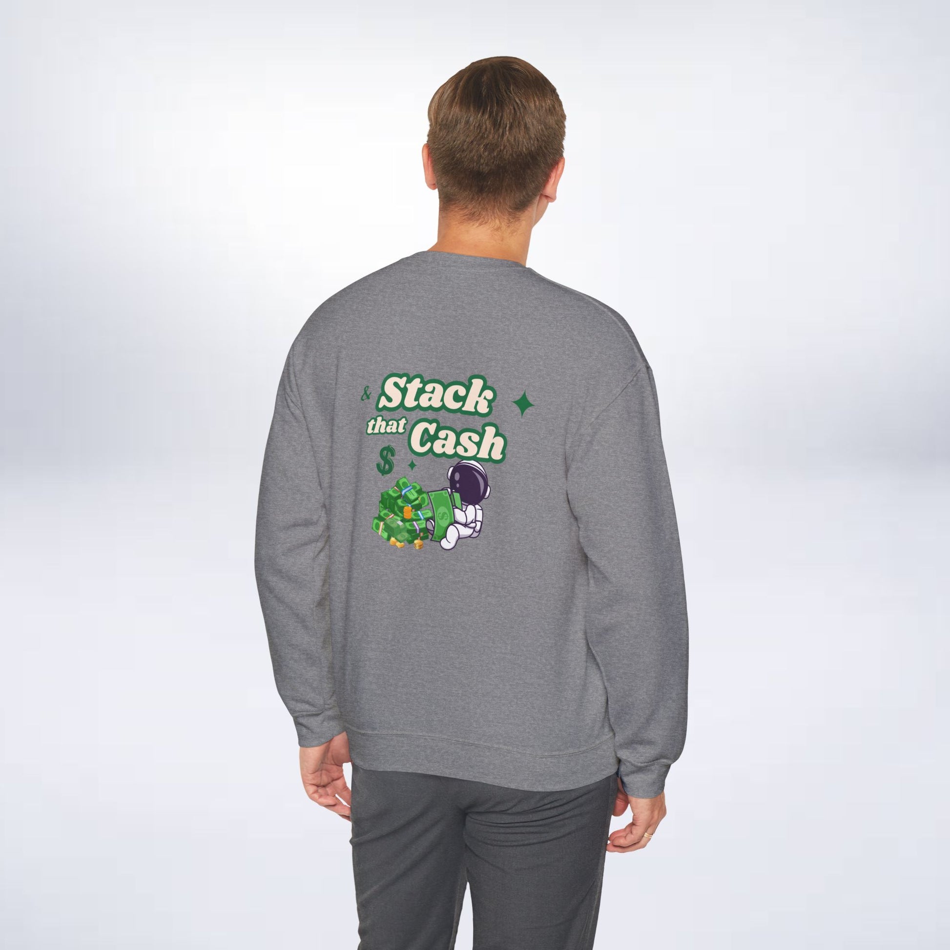 Unisex Stack The Cash Sweatshirt (Money stacks) Sleek Tee
