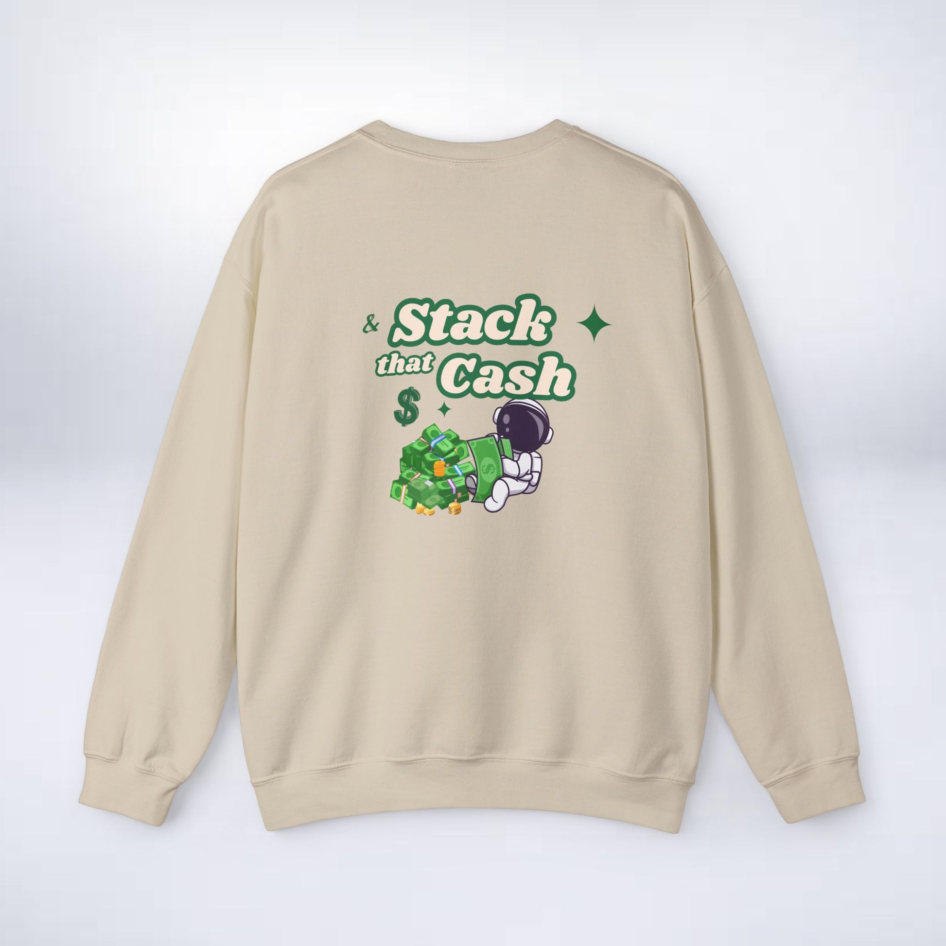 Unisex Stack The Cash Sweatshirt (Money stacks) Sleek Tee