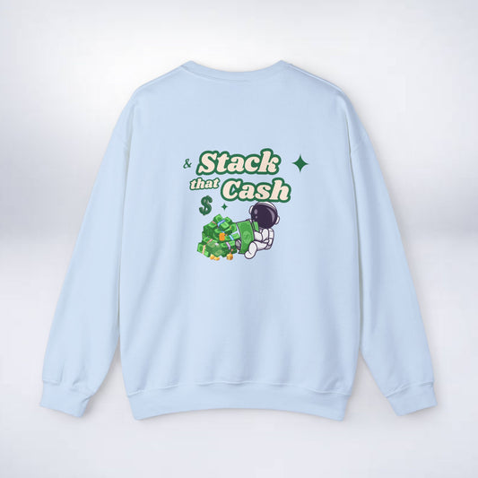 Unisex Stack The Cash Sweatshirt (Money stacks) Sleek Tee