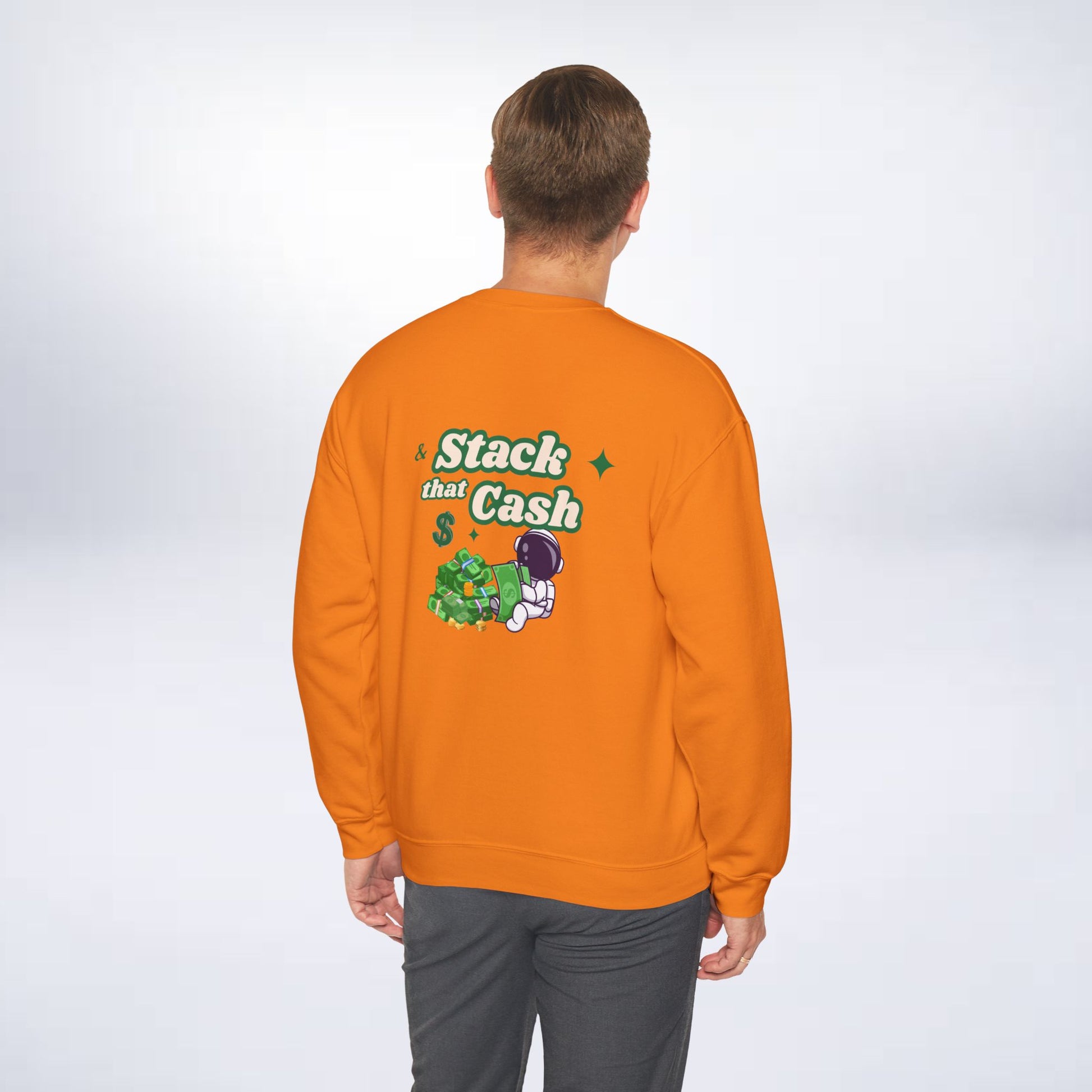 Unisex Stack The Cash Sweatshirt (Money stacks) Sleek Tee