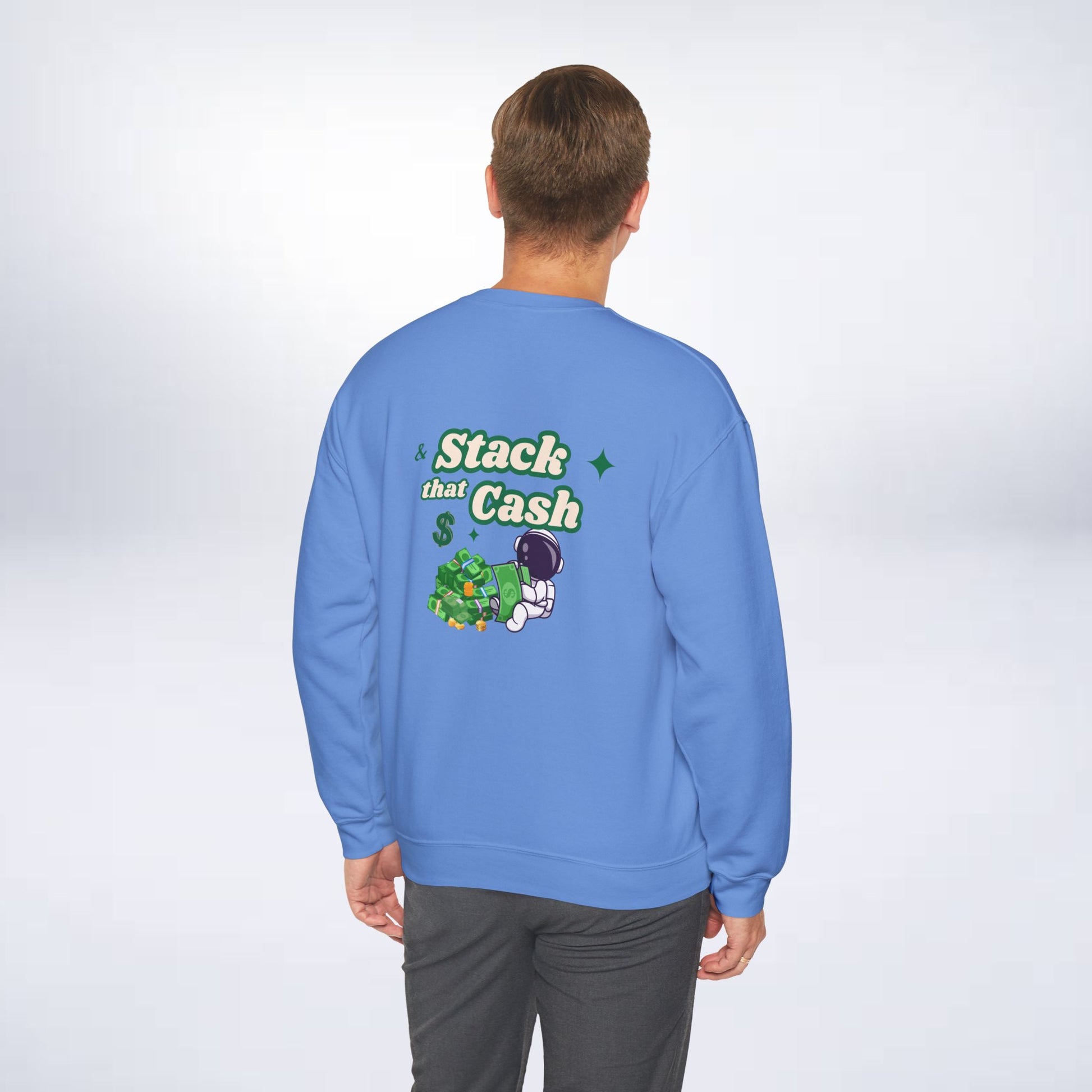 Unisex Stack The Cash Sweatshirt (Money stacks) Sleek Tee