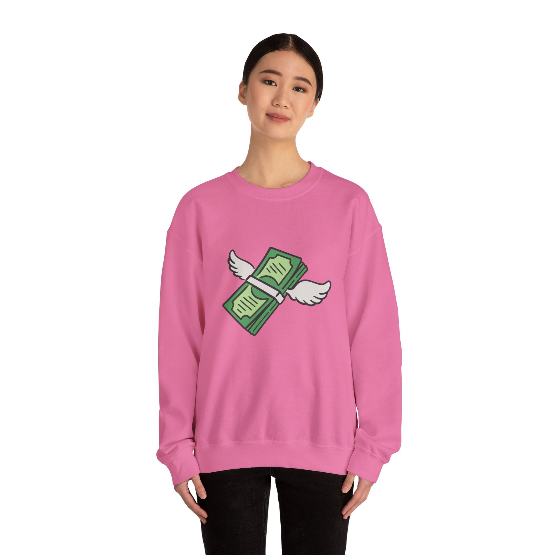 Unisex Stack The Cash Sweatshirt (Money stacks) Sleek Tee