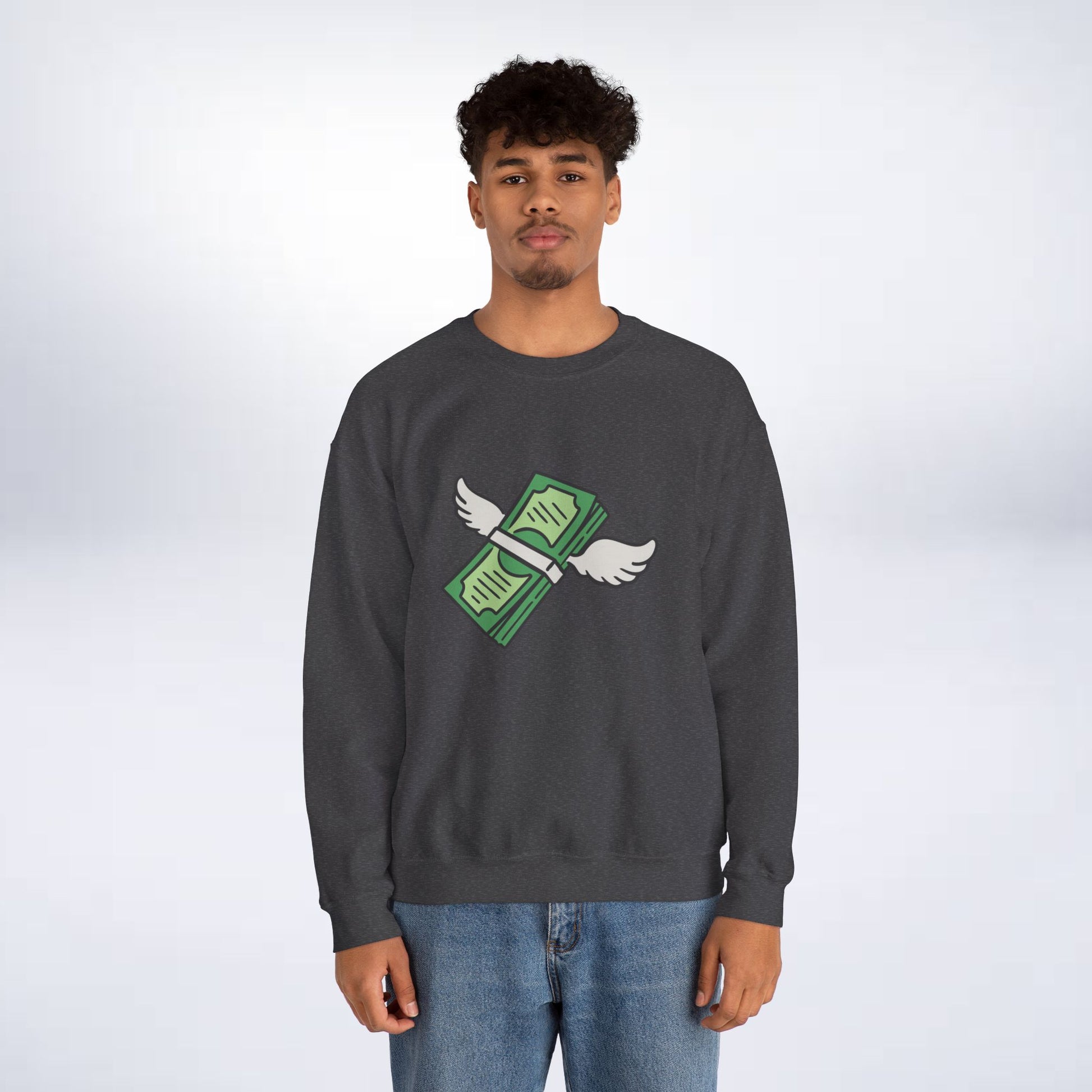 Unisex Stack The Cash Sweatshirt (Money stacks) Sleek Tee