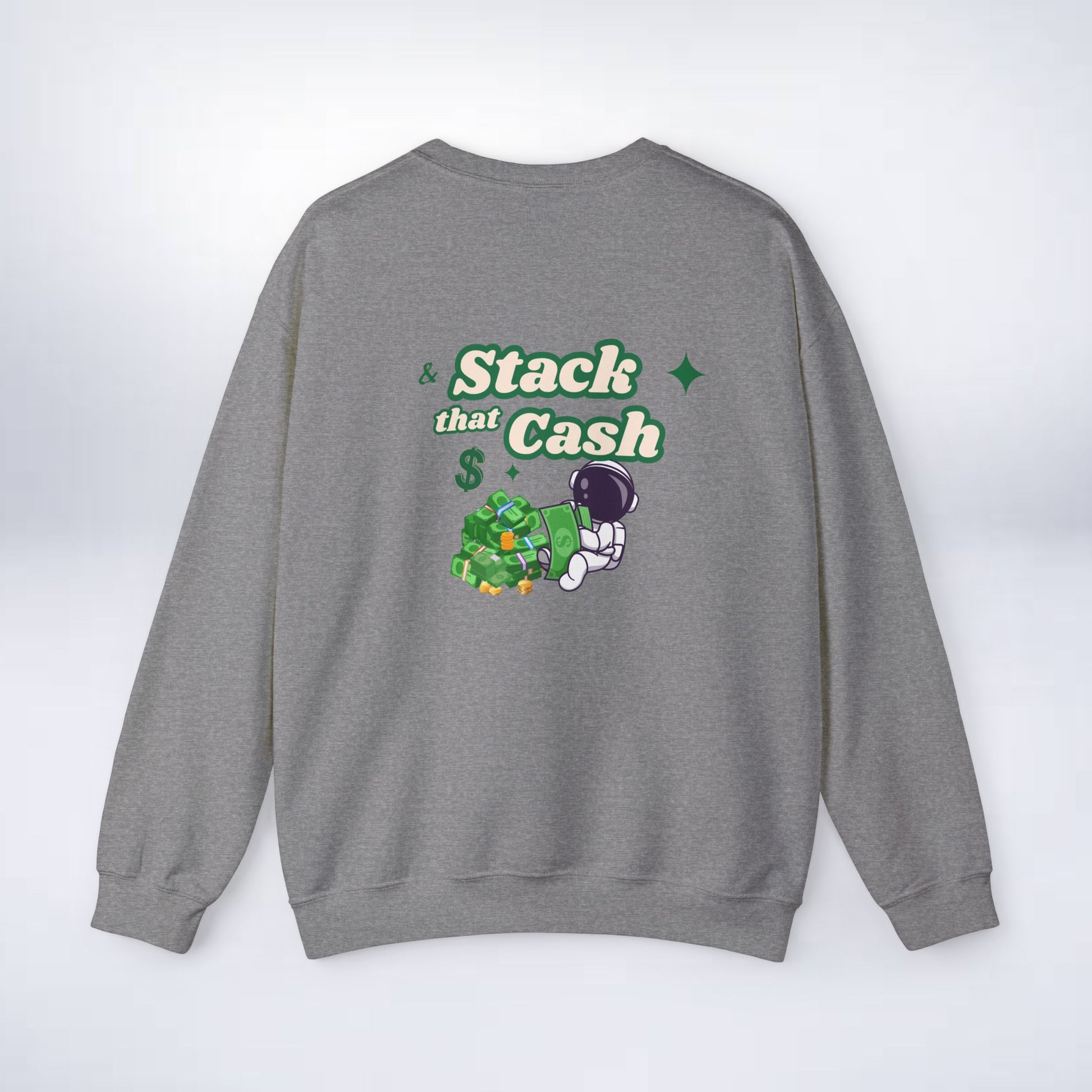 Unisex Stack The Cash Sweatshirt (Money stacks) Sleek Tee