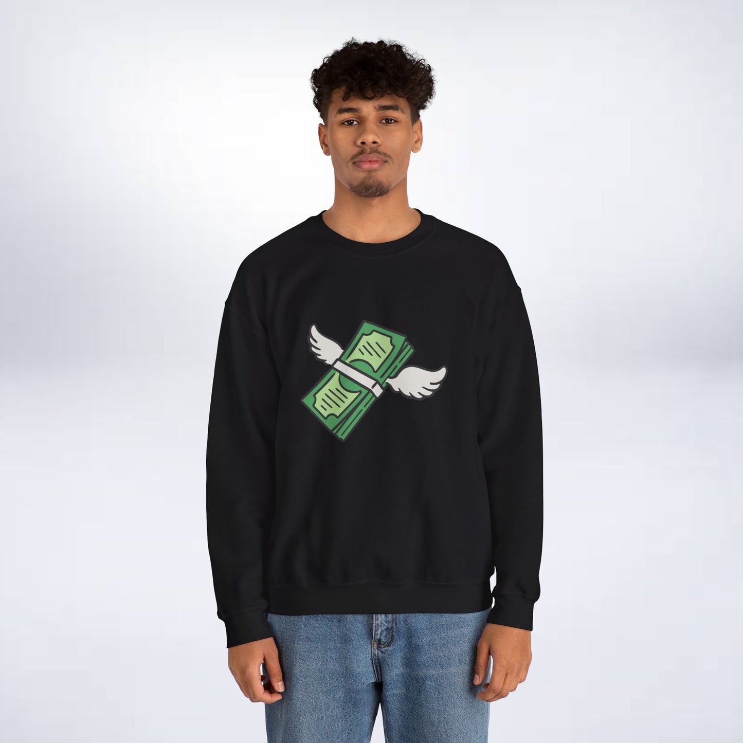 Unisex Stack The Cash Sweatshirt (Money stacks) Sleek Tee