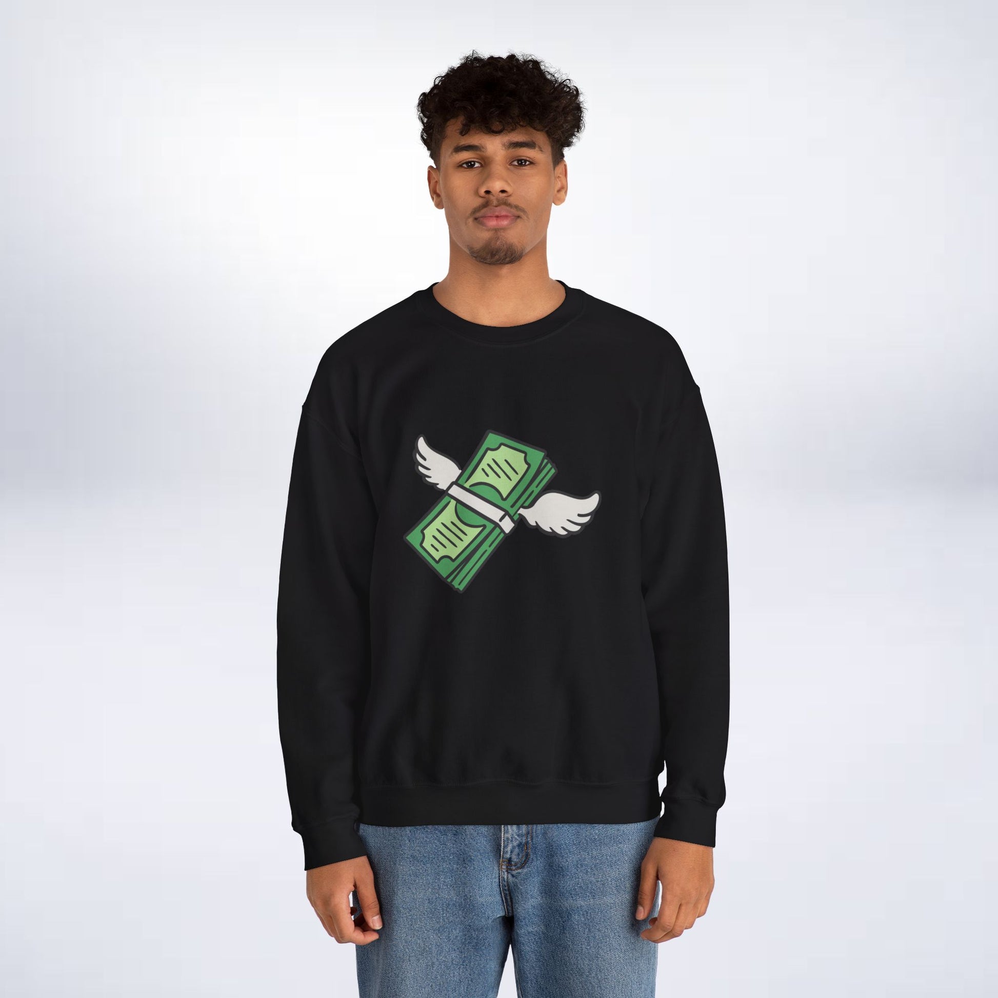 Unisex Stack The Cash Sweatshirt (Money stacks) Sleek Tee