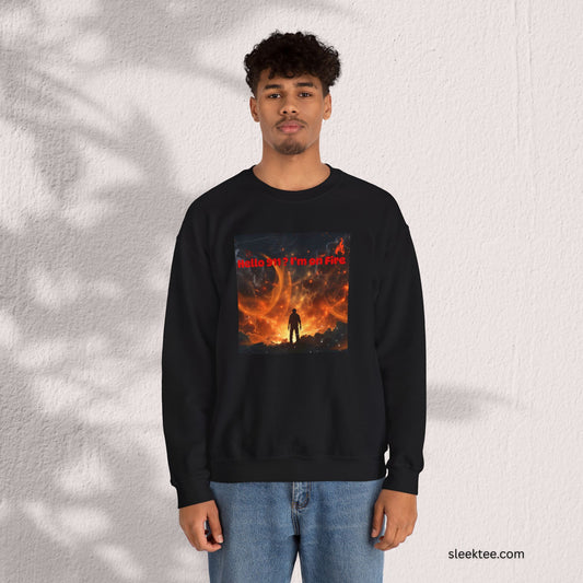 Hello I'm on Fire Sweatshirt