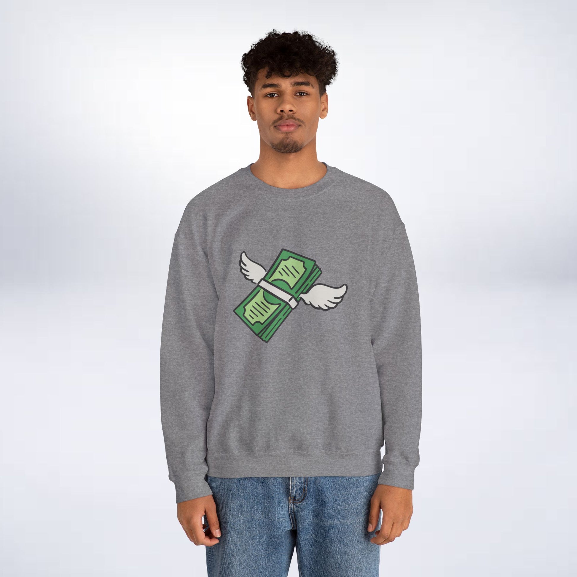 Unisex Stack The Cash Sweatshirt (Money stacks) Sleek Tee