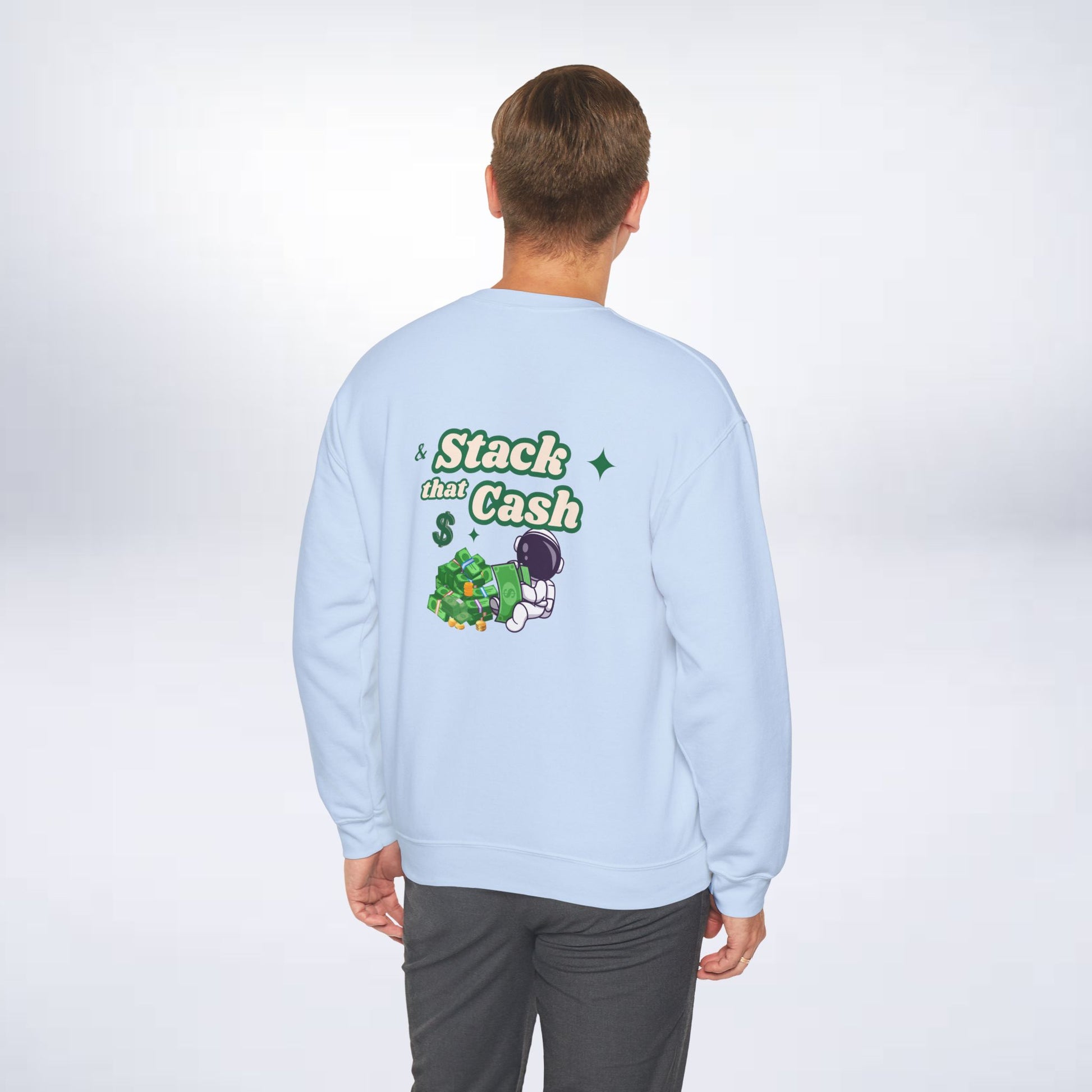 Unisex Stack The Cash Sweatshirt (Money stacks) Sleek Tee