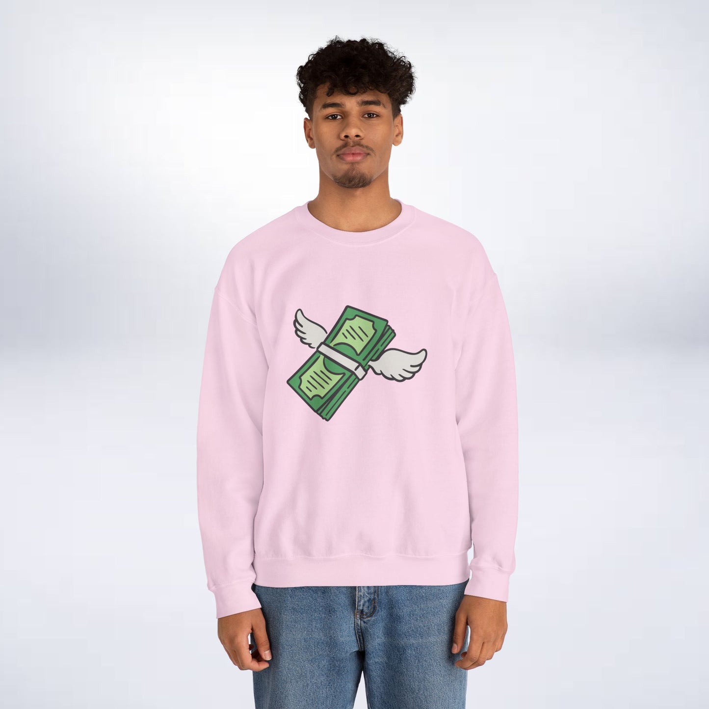 Unisex Stack The Cash Sweatshirt (Money stacks) Sleek Tee