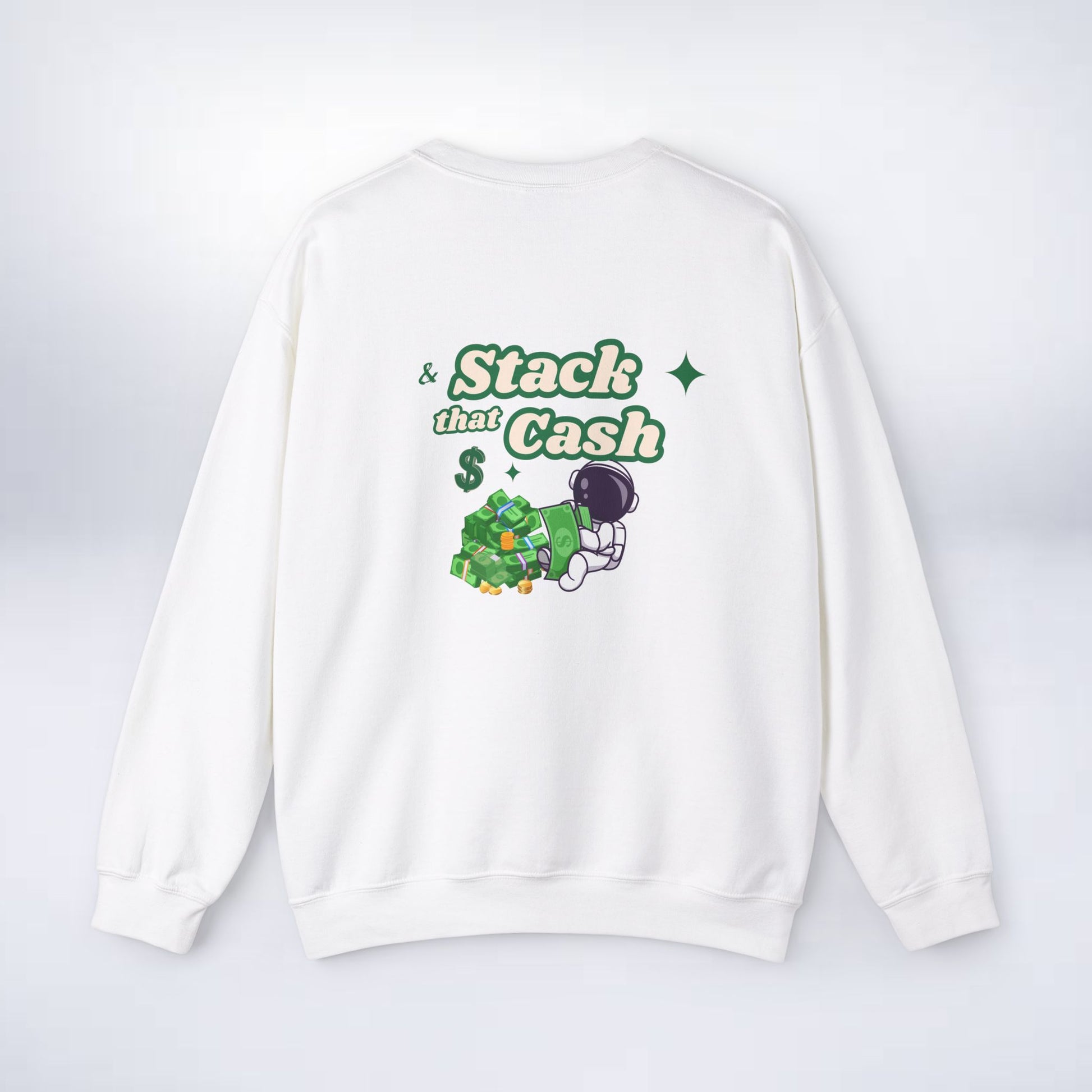 Unisex Stack The Cash Sweatshirt (Money stacks) Sleek Tee