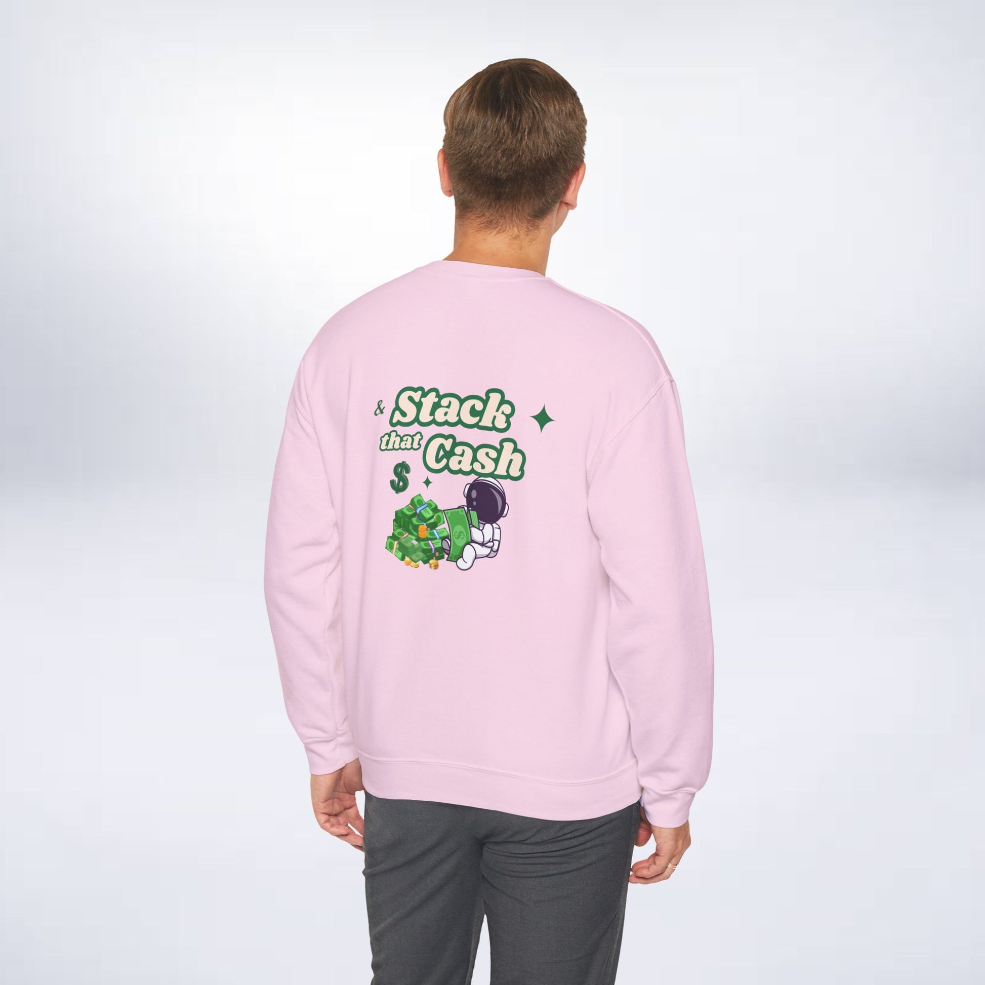 Unisex Stack The Cash Sweatshirt (Money stacks) Sleek Tee