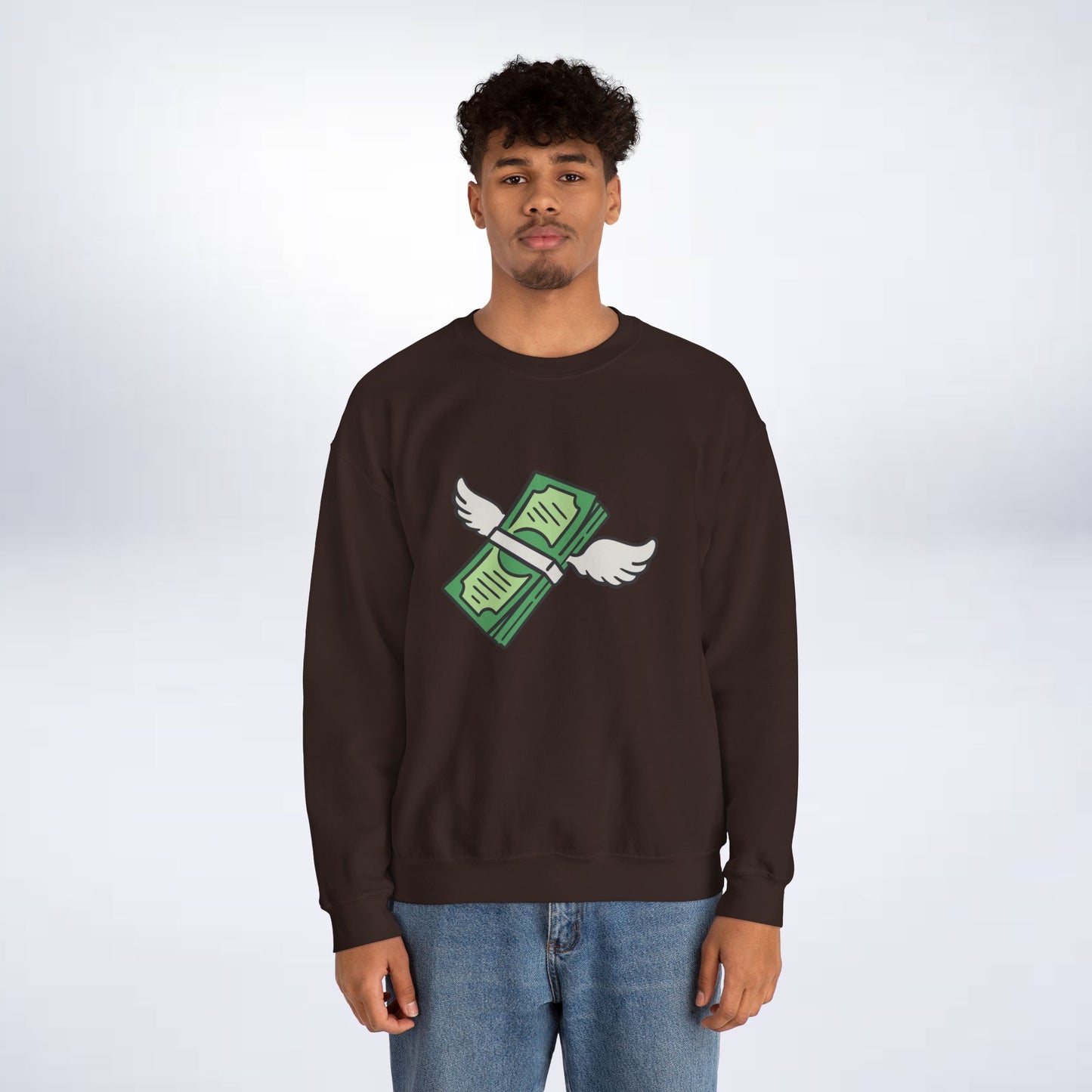 Unisex Stack The Cash Sweatshirt (Money stacks) Sleek Tee