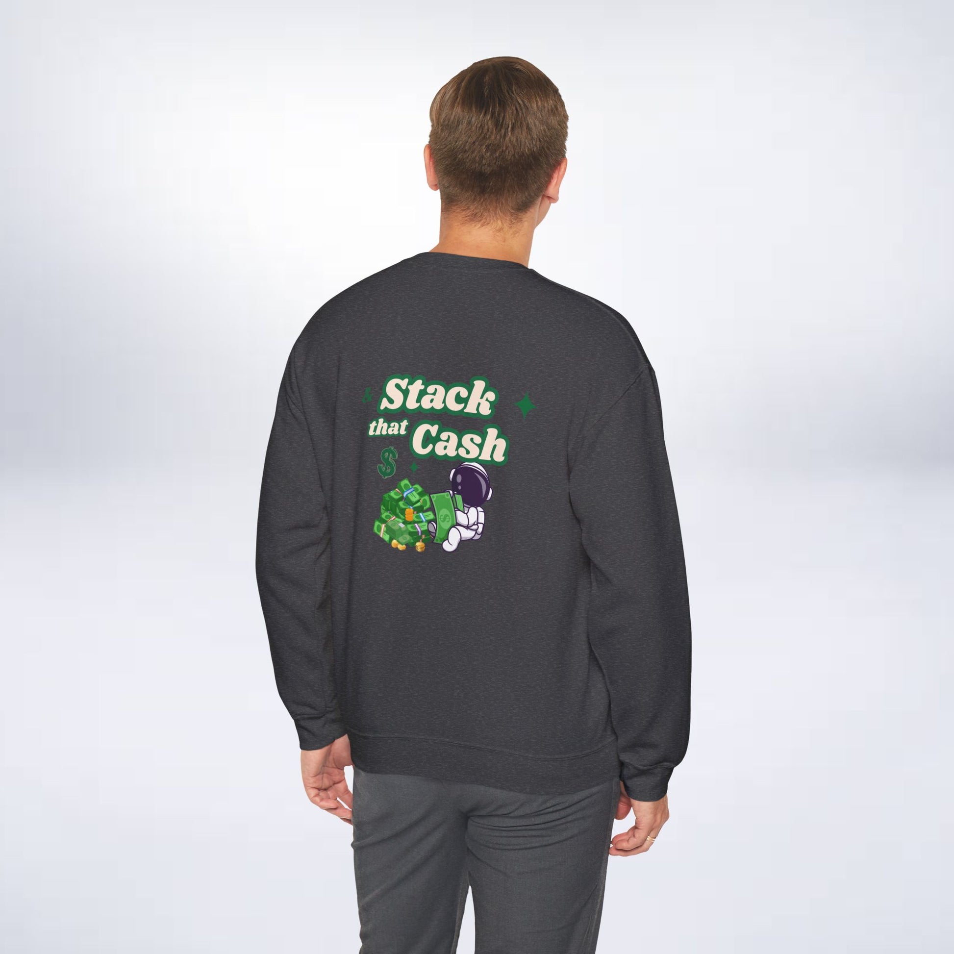 Unisex Stack The Cash Sweatshirt (Money stacks) Sleek Tee