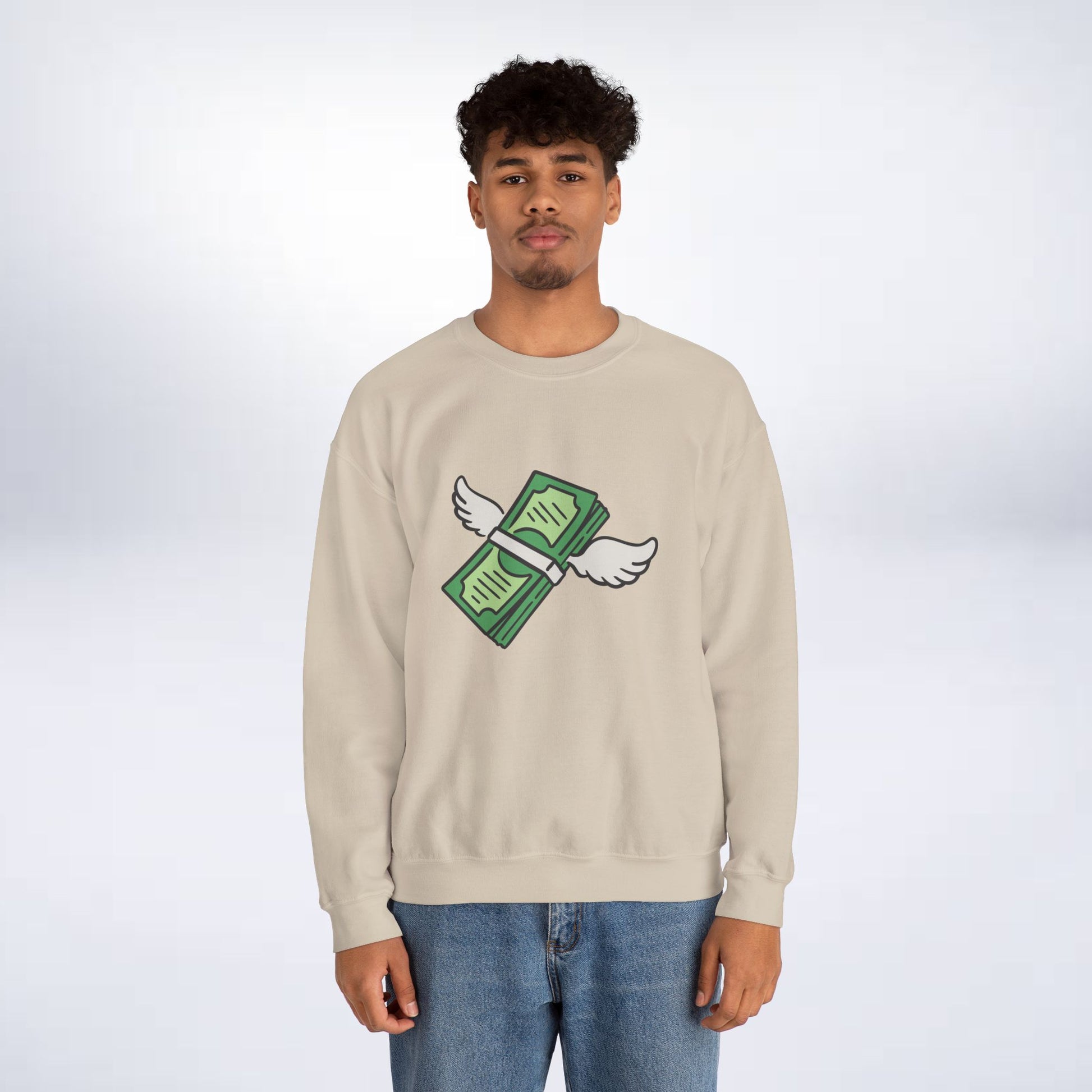 Unisex Stack The Cash Sweatshirt (Money stacks) Sleek Tee