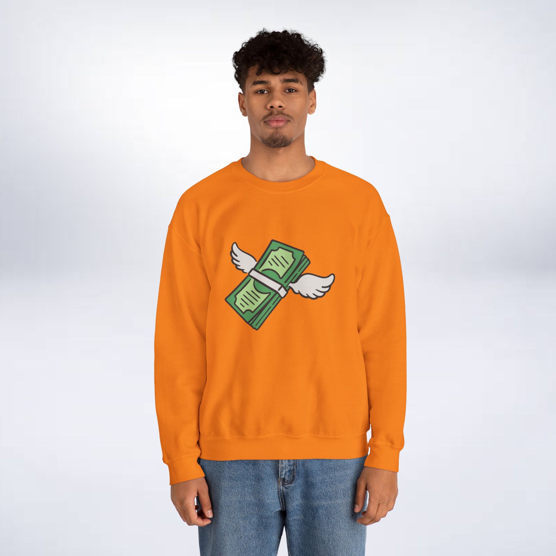 Unisex Stack The Cash Sweatshirt (Money stacks) Sleek Tee