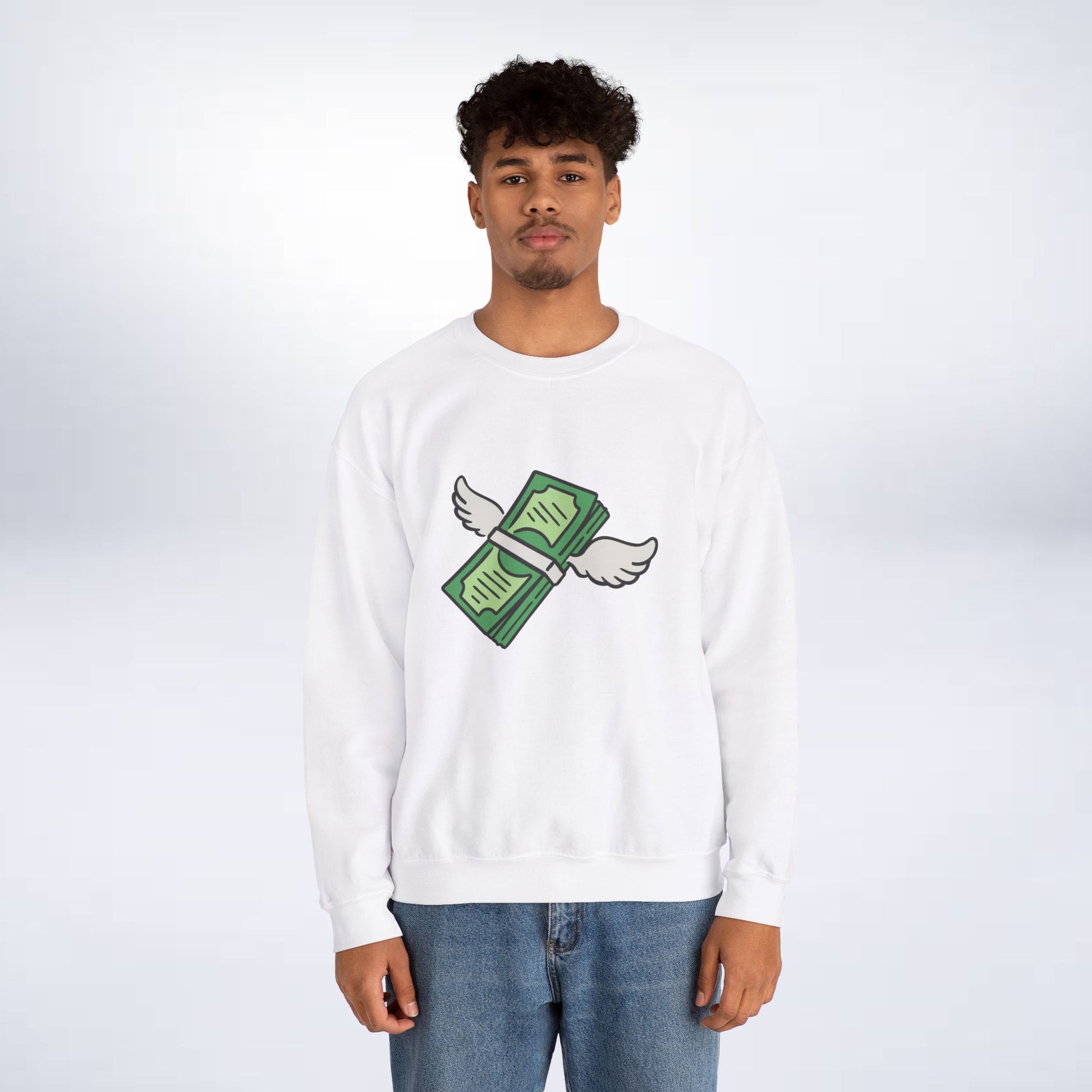 Unisex Stack The Cash Sweatshirt (Money stacks) Sleek Tee