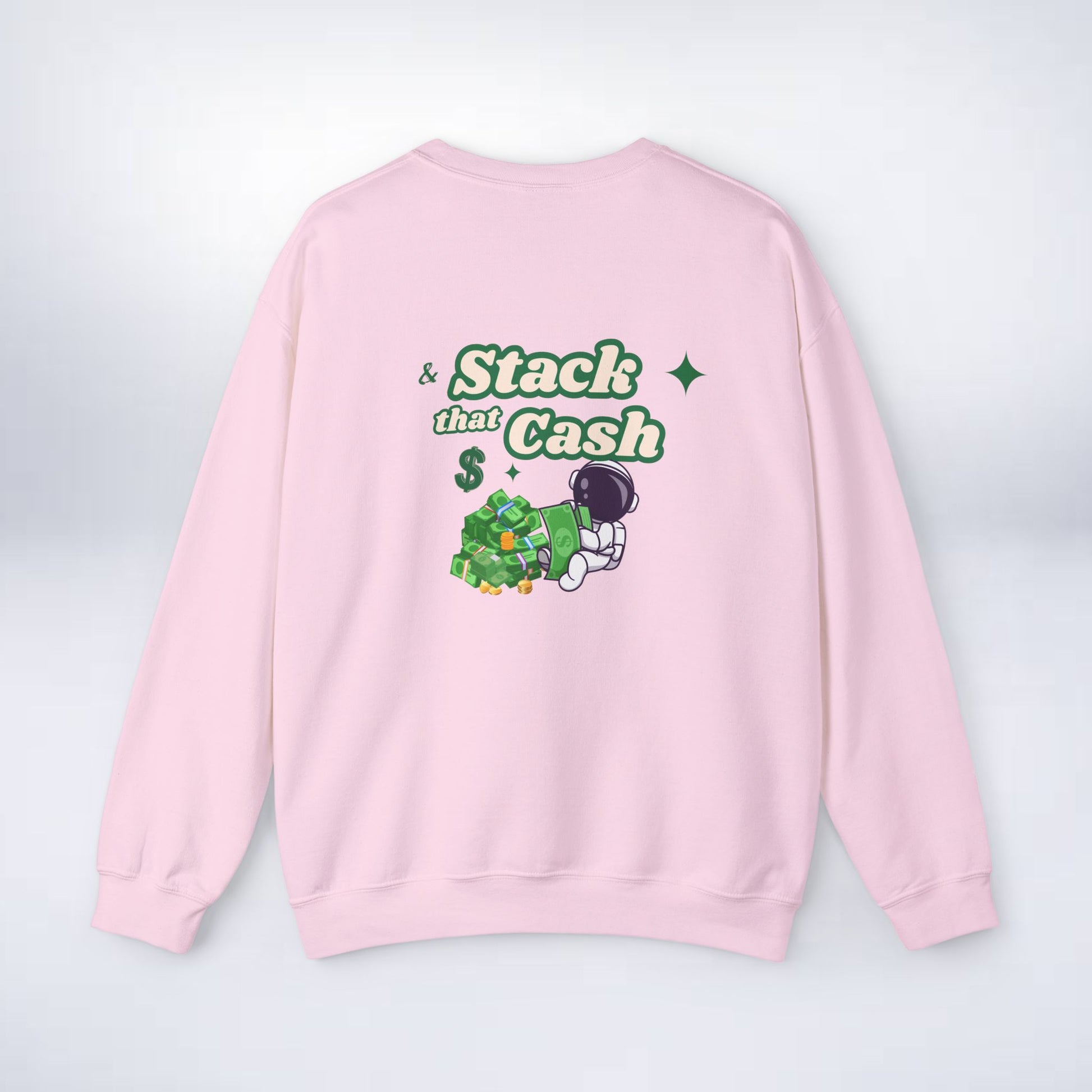 Unisex Stack The Cash Sweatshirt (Money stacks) Sleek Tee