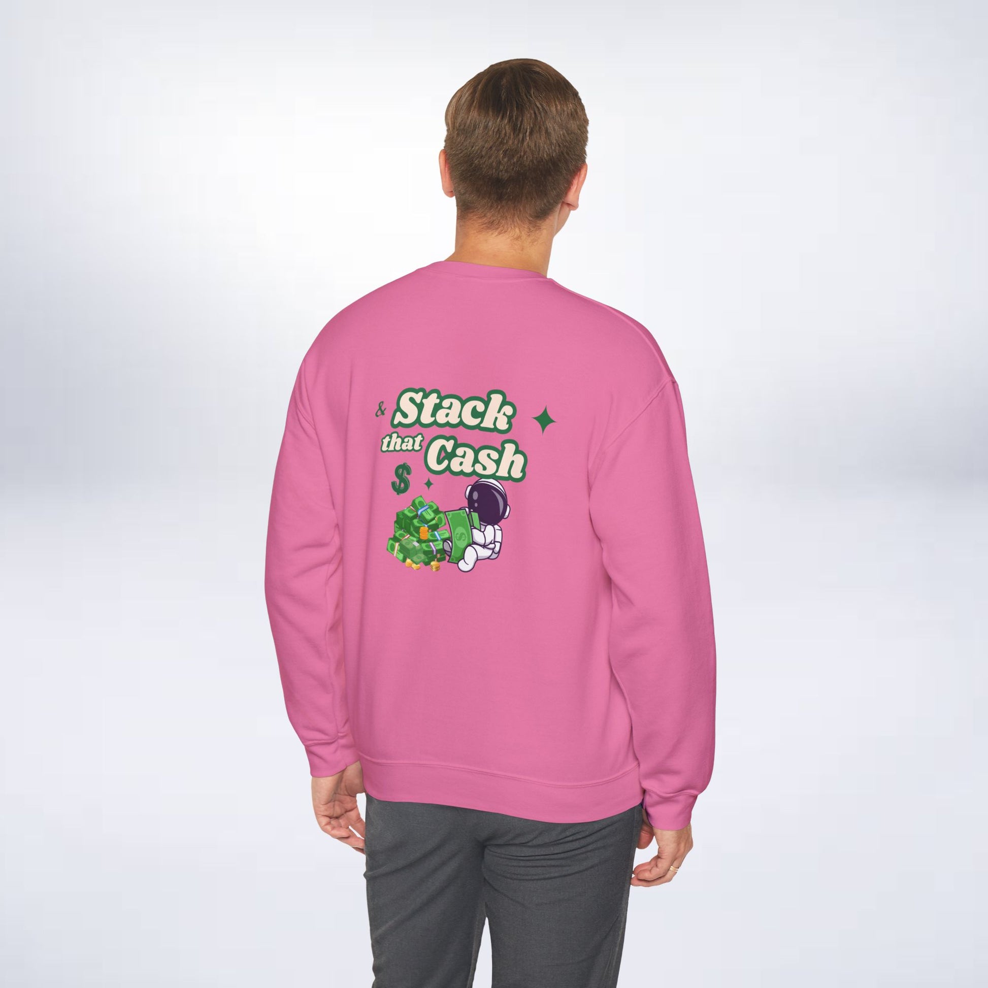 Unisex Stack The Cash Sweatshirt (Money stacks) Sleek Tee