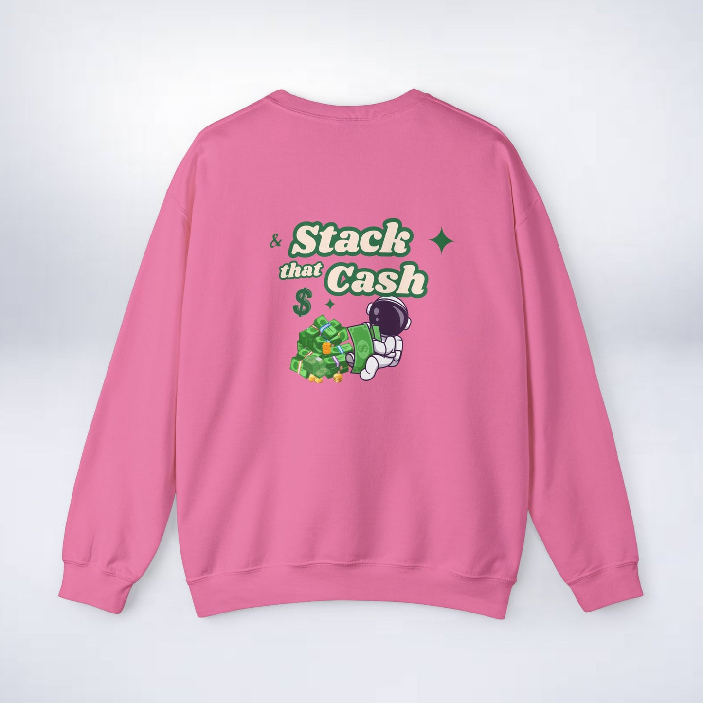 Unisex Stack The Cash Sweatshirt (Money stacks) Sleek Tee