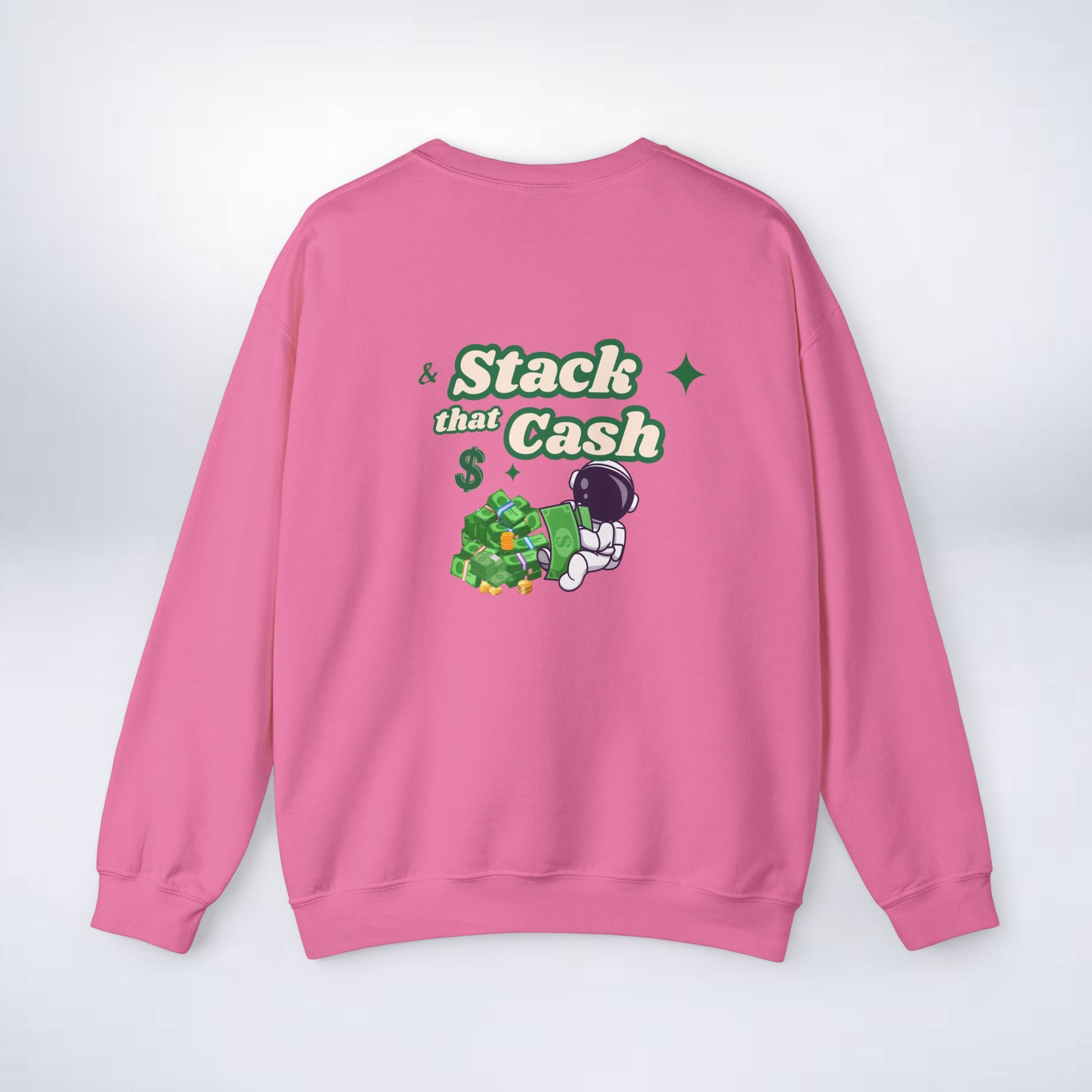 Unisex Stack The Cash Sweatshirt (Money stacks) Sleek Tee